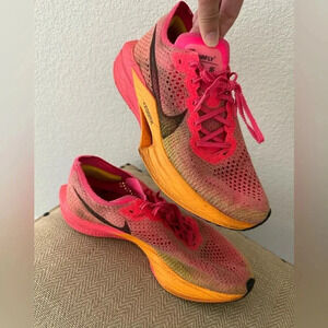 Nike ZoomX Vaporfly 3 flyknit running orange/pink women’s size  8.5